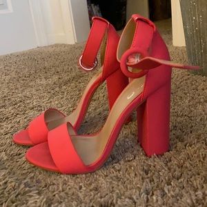 Hot pink heels. 4 inch height.